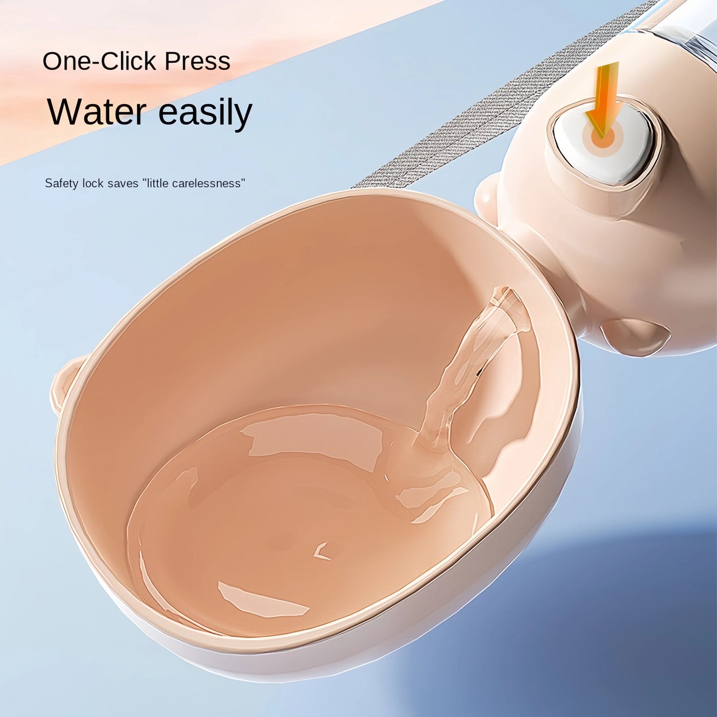 Portable Dog Water Bottle – Travel Drinking Cup with Optional 2-in-1 Food Dispenser