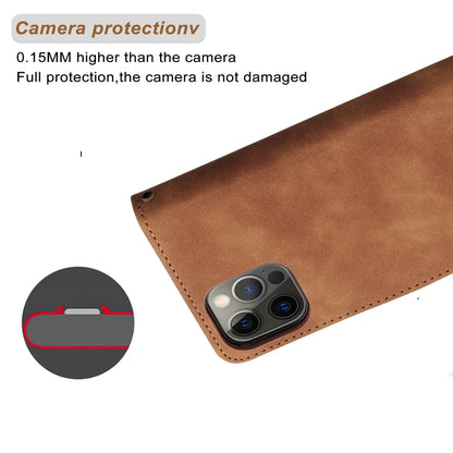 Magnetic Leather Wallet Case – Style, Safety and Smart Storage in One. For iPhone 13 to 15 Series