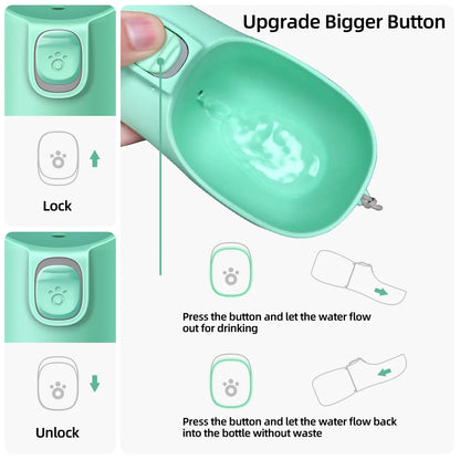 Portable Leakproof Pet Water Bottle – Reversible Flow Travel Dispenser for Dogs & Cats