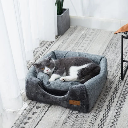 Snug Triangle Cat House – Soft Fleece Indoor Nest for Deep Sleep & Comfort