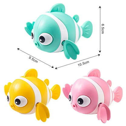 Floating Wind-Up Bath Fish Toys – Cute Clownfish for Toddlers and Babies