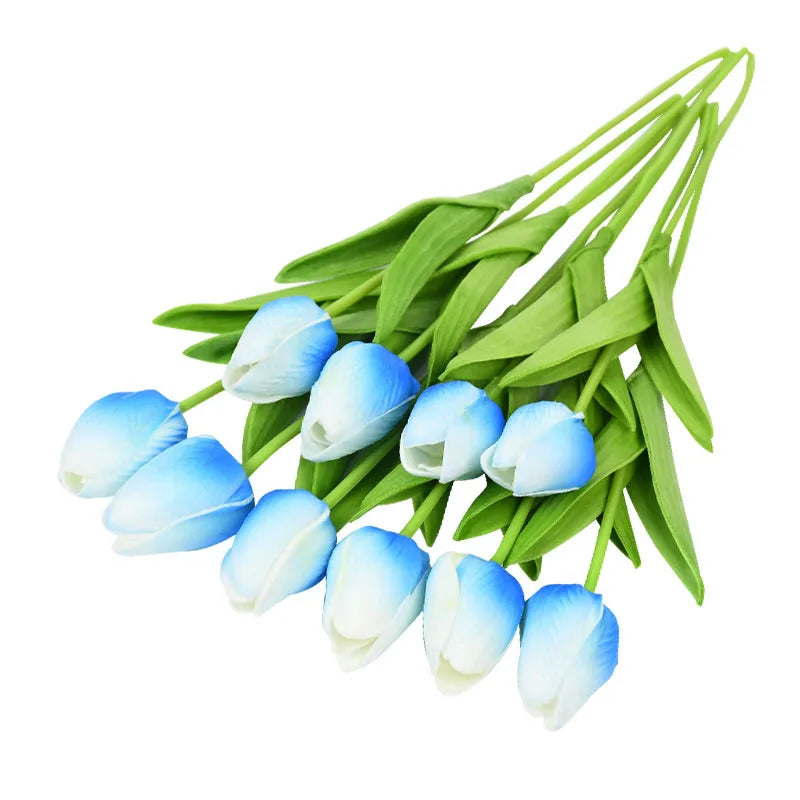 10PCS Realistic Artificial Tulip Bouquet – Everlasting Beauty in Full Bloom