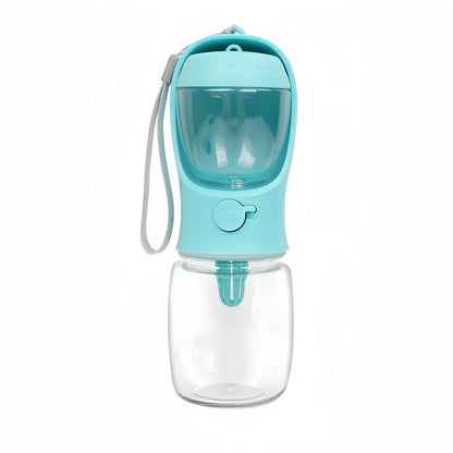 2-in-1 Portable Pet Water Bottle with Food Storage – Leakproof Travel Feeder for Dogs & Cats
