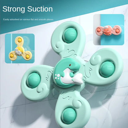 3-Pack Suction Spinner Toys – Baby Sensory Windmill Rattles for Bath or High Chair (6–18 Months)