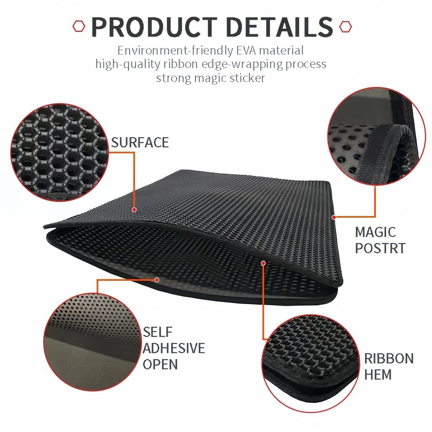 Waterproof Double-Layer Cat Litter Mat – Non-Slip, Easy-Clean EVA Trap for Mess-Free Floors