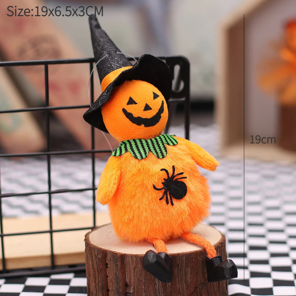 Halloween Hanging Witch & Pumpkin Dolls – Spooky Cute Tree Decorations for Home or Party