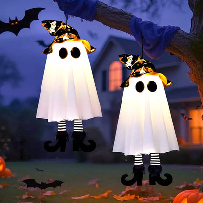 LED Hanging Halloween Ghosts – Light-Up Outdoor Decorations for Spooky Nights (1/2/3 pcs)