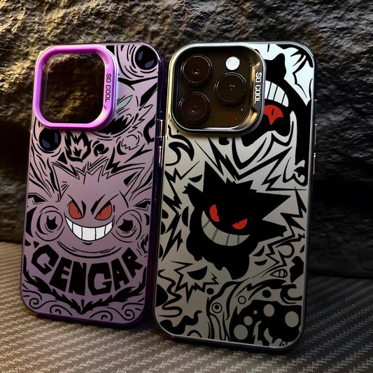Anime Gengar Hard Case – Matte Protection with Ghostly Style. For iPhone 12 to 16 Pro Max