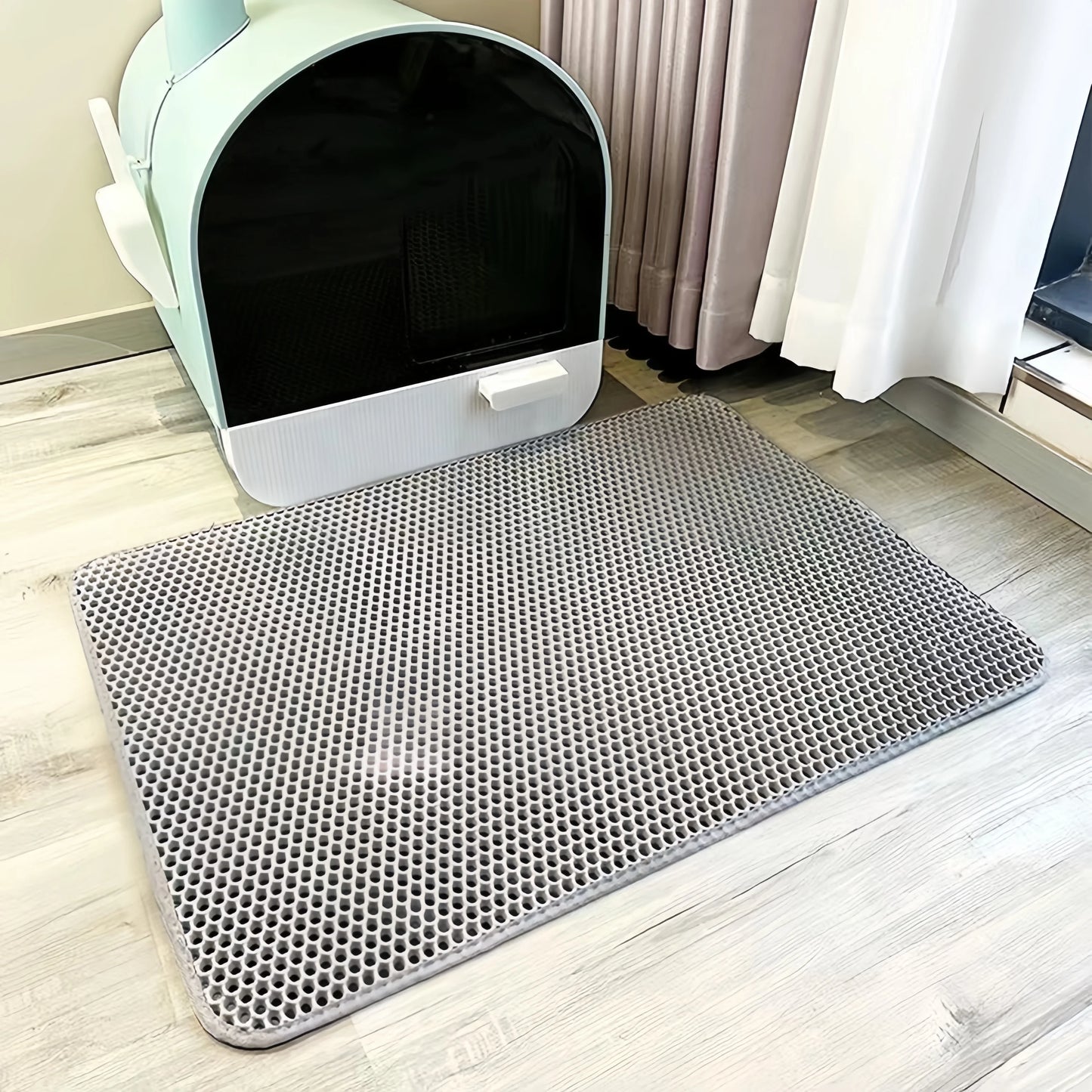 Waterproof Double-Layer Cat Litter Mat – Non-Slip, Easy-Clean EVA Trap for Mess-Free Floors