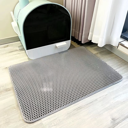 Waterproof Double-Layer Cat Litter Mat – Non-Slip, Easy-Clean EVA Trap for Mess-Free Floors