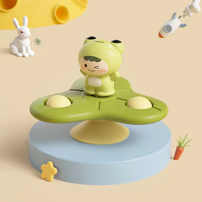 Sensory Suction Spinner Toy – Montessori Baby Rattle for Bath or High Chair (6–18 Months)