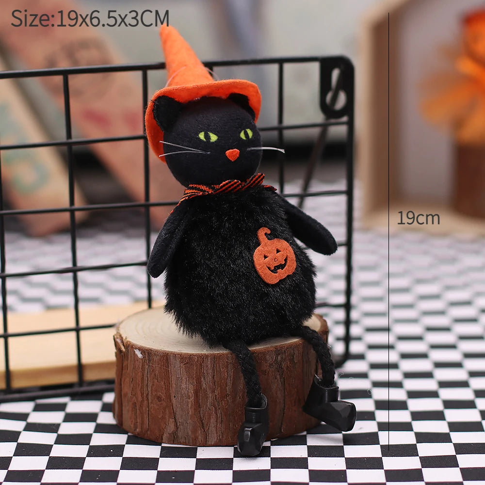 Halloween Hanging Witch & Pumpkin Dolls – Spooky Cute Tree Decorations for Home or Party