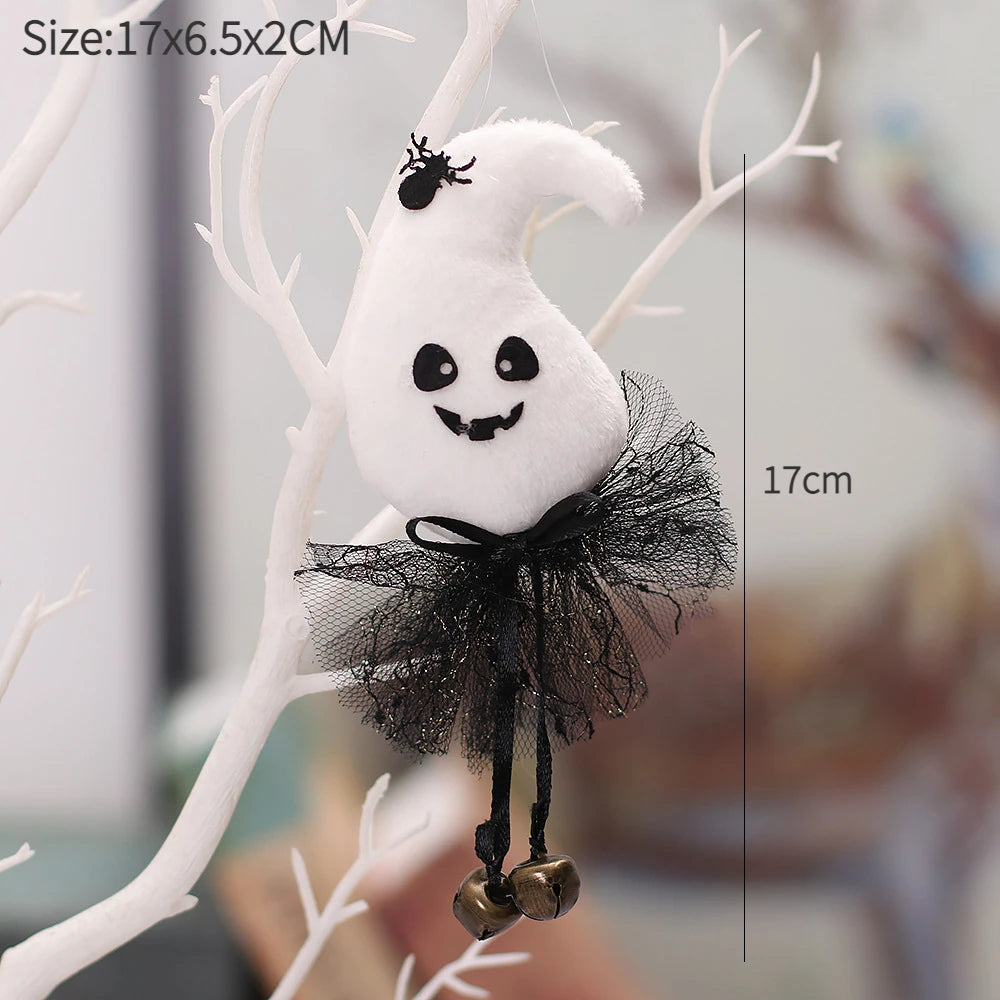 Halloween Hanging Witch & Pumpkin Dolls – Spooky Cute Tree Decorations for Home or Party