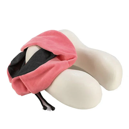 Memory Foam Travel Neck Pillow – U-Shaped Orthopaedic Support Cushion for Airplane & Home Use