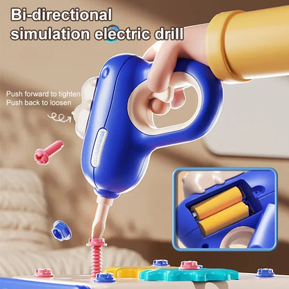 Kids' Tool Set with Electric Drill – Pretend Play Construction Toolbox for Toddlers & Preschoolers (3+ Years)