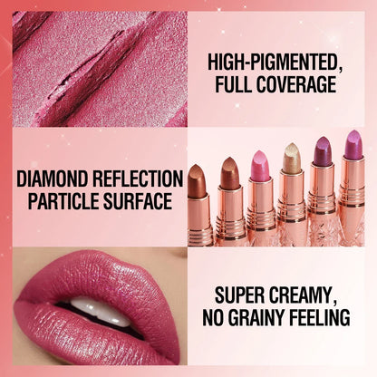 Shimmer Glow Lipstick – Long-Lasting Waterproof Glitter Lip Colour with Moisturising Finish