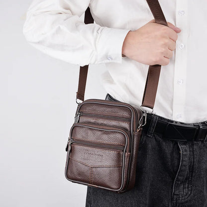 Men's Genuine Leather Crossbody Bag – Style & Practicality for Everyday Life