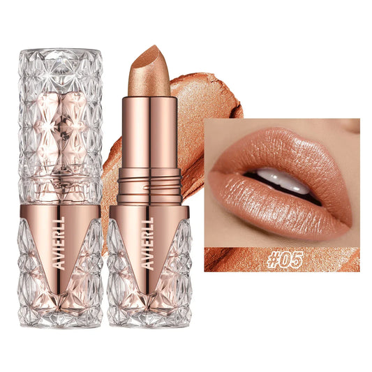 Shimmer Glow Lipstick – Long-Lasting Waterproof Glitter Lip Colour with Moisturising Finish