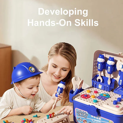 Kids' Tool Set with Electric Drill – Pretend Play Construction Toolbox for Toddlers & Preschoolers (3+ Years)