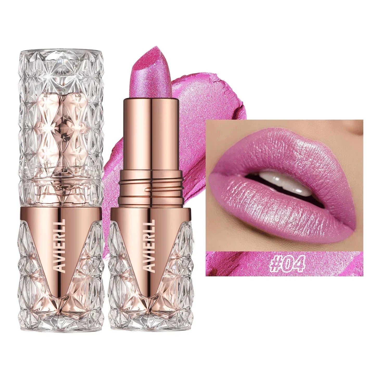 Shimmer Glow Lipstick – Long-Lasting Waterproof Glitter Lip Colour with Moisturising Finish